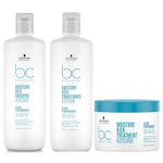 Schwarzkopf Kit BC Bonacure moisture Kick shampoo + Baume 1000ml + mask 500ml