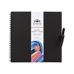 Exquisite Black Craft Carnet de scrapbooking 80 pages à double spirale 80 pages – 30,5 x 30,5 cm (1 pièce) – Qualité supérieure – Parfait pour les projets de bricolage, la conservation de la mémoire