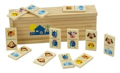 Science4you Animal Dominos for Children - Animal Wooden Dominoes for Children - Kids Dominoes Set with Wooden Toys for 3 Year Olds - Educational Toys and Games for 3 Year Olds - Gifts for 3 year olds