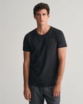 Gant Mens Crew Neck T-Shirt 2-Pack - Black/White - Size Medium