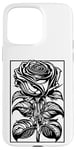 Coque pour iPhone 15 Pro Max Rose romantique avec cadre