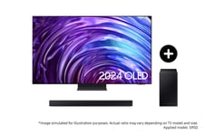 Samsung 55" S95D OLED 4K Smart TV (2024) and C430 C-Series Soundbar with Subwoofer Phantom Black