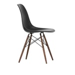 Vitra - Eames Plastic Chair DSW - 12 Deep Black - Dark Maple - Spisestoler - Charles & Ray Eames - Svart - Metall/Tre/Plast