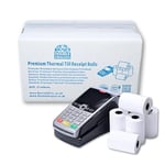 Double Dragon, 57 x 40 mm Premium Thermal Paper Till Receipt Roll for PDQ Credit Card Machine, POS, EPOS [Pack of 10] (Package may vary)