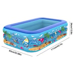 Piscine gonflable à cadre rectangulaire pour enfants,grandes piscines familiales,jouets de baignoire pour bébé,été,extérieur,120cm - Type S 111cm #A