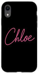 Coque pour iPhone XR Chloe Nom Love Femme Fille Ami Femme Epouse Rose