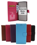 New Standcase Wallet Motorola Moto G50 (Svart)