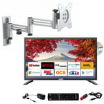ANTARION TV LED 19" 48cm Smart Connect DVD Intégré + Support TV Double Bras