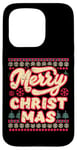 Coque pour iPhone 15 Pro Merry X-Mas Pull de Noël moche Père Noël