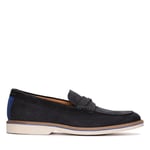 Clarks Men's Atticus LT Slip Loafer, Navy Suede, 6.5 UK