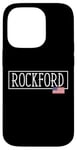 Coque pour iPhone 14 Pro Rockford City, États-Unis, drapeau, État, voyages, États-Unis, Amérique, femmes, hommes