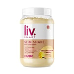 USN Liv.Smart Slim Shake Madagascan Vanilla 550g - High Protein (21g) Meal Replacement Shake & Weight Loss Support - Low in Sugar & Suitable for Vegetarians, 10 Servings