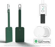 MEID GeoTravel Luggage Tag + Geo Tag - Emerald Green Silver, Resetillbehör