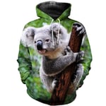 Unisex 3D Printed Hoodies,Unisex Hoodied Sweatshirt Cute Koala Animal Print Novelty Warmer Long Sleeve Drawstring Pocket Pullover Gift For Student Couple Men Women,Xxl