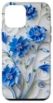 Coque pour iPhone 12 mini Fleur Bleu Bleuet Floral Nature Femme Filles Fleurs