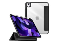 Estuff Boston - Flip Cover För Surfplatta - Polyuretan, Polykarbonat, Termoplastisk Polyuretan (Tpu) - Svart, Transparent - För Apple 10,9-Tums Ipad Air (4:E Generationen, 5:E Generationen)