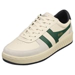 Gola Grandslam Classic Mens Off White Green Casual Trainers - 8 UK