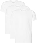 Calvin Klein T-Shirt Homme Lot De 3 Manches Courtes Encolure Ronde, Blanc (White), XL