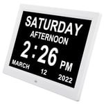 Digital Calendar Clock Wall Mountable Day Date Clock 12 Custom Alarm For Seniors