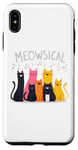 Coque pour iPhone XS Max Meowsical Cat Daddy Mommy Cheshire Race Chat Musique