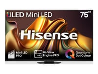 Hisense 75U8nq - 75" Diagonalklasse U8nq Series Led-Bakgrunnsbelyst Lcd Tv - Uled Mini Led - Smart Tv - Vidaa - 4K Uhd (2160P) 3840 X 2160 - Hdr - Mini-Led Pro, Uled, Quantum Dot - Antrasittgrå