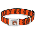 Buckle-Down Collier pour Chien Boucle de Ceinture de sécurité Tigrou Rayures Orange Noir 40,6 à 58,4 cm de Large