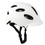 ANAN Casque de vélo, Casque de Cyclisme de la Ville avec Chargement de USB Amovible Taultight, Ultra-léger et Multiples évents, circonférence à la tête réglable,Blanc,L