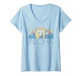 SpongeBob SquarePants Smile Retro Aloha T-Shirt avec Col en V