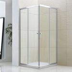 Sanipro Dusjhjørne Emma Rett - Safe Laminert Glass Krom / 70x90cm