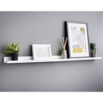 Contemporary Look Photo Shelf Picture Ledge Shelf Easy To Install 120cm - White