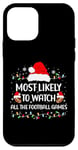 Coque pour iPhone 12 mini Plus susceptible de regarder tous les matchs de football en famille de Noël