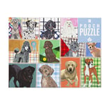 Talking Tables- Puzzle 1000 pièces pour Chien illustrés avec Affiche et fiche-questionnaire Assortis d'anniversaire, Cadeaux pour Adultes ou Enfants, Animaux de Compagnie, Art Mural