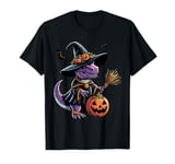 Scary Halloween Dinosaur Witch Hat Costume Spooky Season T-Shirt