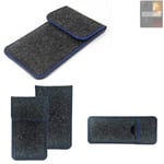 Felt Case for Asus ROG phone 8 Pro Edition dark gray blue edge Cover bag Pouch