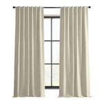 HPD Half Price Drapes Rideaux occultants en Soie synthétique de 274,3 cm de Long pour Chambre à Coucher et Salon – Rideau occultant texturé Vintage (1 Panneau), 127 x 274 cm (l x L), Blanc cassé