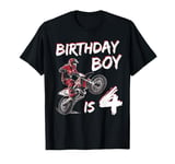 Motocross 4th Birthday Boy 4 Year Old Dirt Bike T-Shirt