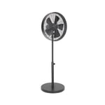 Livoo - Ventilateur sur pied DOM489 - Ø 44,5 cm, 3 vitesses, 50W, débit d'air 3360 m3/h, silencieux, oscillation, 5 pâles, 125 cm