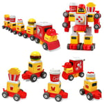 TOYABI 76Pcs Transformers Jouets, Intéressants Train Enfant, Robot Jouet pour Garçons et Filles 3 4 5 6 7 8 Ans Cadeau Noel pour Enfants, Cadeaux d'anniversaire