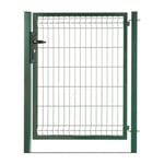 Easycloture - Portillon grillagé en acier galvanisé maille 200 x 50 occultable passage 1m x h 1m80 Vert