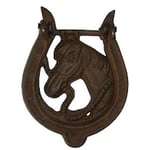 Cast Iron Horse Horseshoe Door Knocker - Front Door Charming Stables Yard House