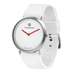 Montre Connectée Hybride Waterproof 5ATM Life 2 avec Bracelet en Silicone NOERDEN Blanc