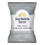 Fairfields Farm Crisps – Sea Salt & Black Pepper Cooked Potato Crisps 20 x 40g