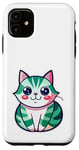 Coque pour iPhone 11 Joli chat japonais, t-shirt japonais, chat manga