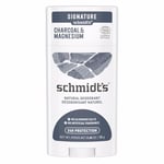 Schmidt's Déodorant Stick Signature Charbon et Magnésium, 100% d'Origine Naturelle, Efficacité 24h, Certifié Vegan, Testé dermatologiquement, 75g