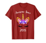 Awesome Since 2013 Unicorn Birthday Girl T-Shirt