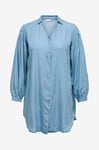 Only Carmakoma - Långskjorta carZola L/S Tunic Shirt Dress Wvn - Blå