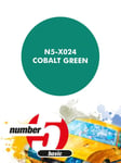 PEINTURE POUR AEROGRAPHE VERT COBALT- NUMBER FIVE- N5-X024