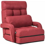 Fauteuil Convertible, Fauteuil Convertible 1 Place avec Oreiller, Rembourré avec Eponge Doux et Elastique, 5 Positions Disponibles pour