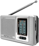 Mini Poste Radio Portable BC-R2011 Transistor Haut-Parleur Tuner Analogique FM/AM Bouton de Réglage Prise Jack 3.5mm(Q52)