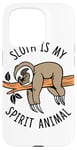 iPhone 15 Pro Sloth Is My Spirit Animal Cute Animal Lover Gift Lazy Sloth Case